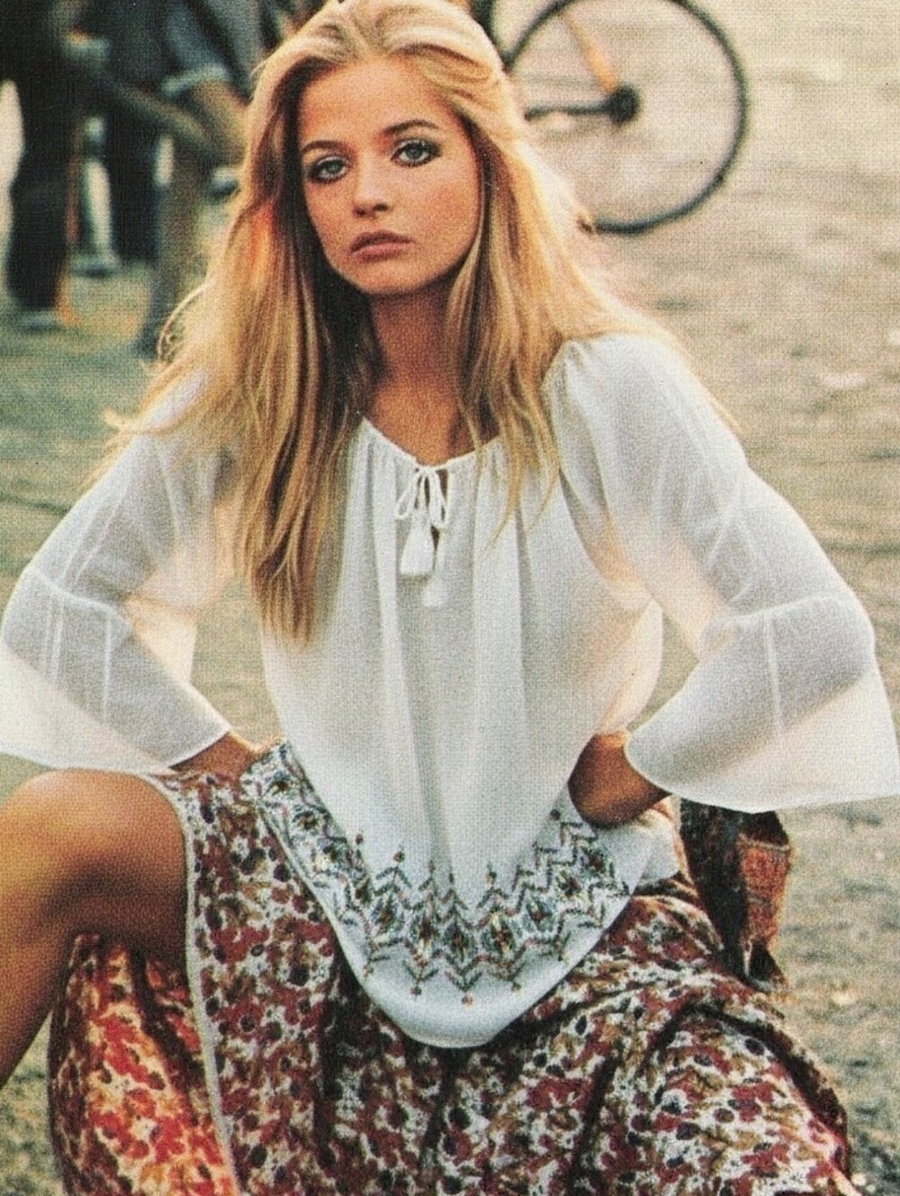 Authentic Vintage 60s 70s Union Label Folk Embroidered Hippie Peasant Tunic Top